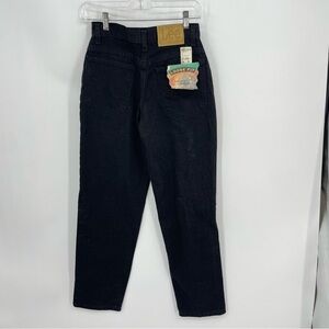 Vintage NWT Deadstock Lee loose fit thigh knee tapered mom jeans black 26” waist